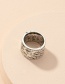 Fashion Ring Irregular Concave Convex Surface Wide Edge Alloy Ring