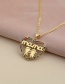 Fashion Golden Copper Inlaid Zircon Letters Mama Girl Necklace