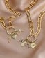 Fashion Golden Copper Inlaid Zircon Eyes Pineapple Necklace
