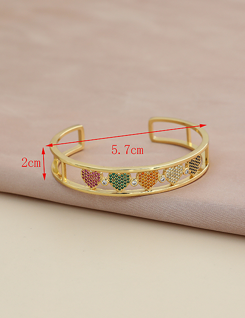 Fashion Golden Copper Inlaid Zircon Five-pointed Star Bracelet