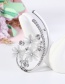 Fashion Silver Alloy Opal Rhinestone Flower Brooch