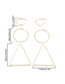 Fashion Golden Geometric Triangle Alloy Hollow Earrings Set
