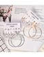 Fashion Golden Diamond And Pearl Geometric Alloy Earrings Set