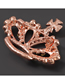 Fashion Color Alloy Diamond Crown Hollow Brooch