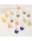 Fashion Color Mixing Butterfly Acrylic Alloy Earring Set