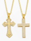Fashion Cross B Cross And Gold-plated Copper Pendant Necklace