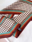 Fashion Houndstooth H Camel Edge Stripe Printing Geometric Shape Double-sided Small Scarf Long Ribbon