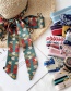 Fashion Colored Willow Leaves (hemp) Printed Narrow Strip Silk Scarf Tied Bag Streamer