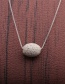 Fashion Box Chain Volcanic Oval Thin Chain Necklace