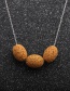 Fashion O Child Chain Volcanic Oval Thin Chain Necklace