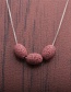 Fashion Box Chain Volcanic Oval Thin Chain Necklace