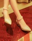 Fashion Silver Pointed Sequined High-heel Buckle Sandals