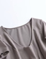 Fashion Gray V-neck Short Tight T-shirt Top