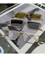 Fashion Black Frame Gray Piece Metal Small Frame Uv Protection Sunglasses