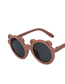 Fashion Brown Gray Flakes Bear Resin Children Sunglasses