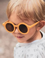Fashion Bright Black And Gray Flakes Round Resin Uv Protection Children Sunglasses
