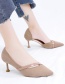 Fashion Black Pointed Toe Covered Hollow Suede Non-slip Shoes