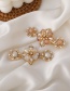 Fashion White Pearl Crystal Flower Alloy Hairpin