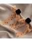 Fashion Bow Polka Dot Yarn Bow Ribbon Square Earrings