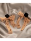 Fashion Bow Polka Dot Yarn Bow Ribbon Square Earrings