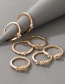 Fashion Golden Diamond Flower Moon Alloy Ring Set
