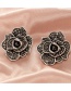 Fashion Black Multilayer Three-dimensional Diamond Flower Earrings