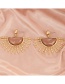 Fashion Golden Semicircular Resin Alloy Geometric Earrings