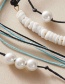 Fashion White Broken Shell Alloy Geometric Pearl Bracelet 4-piece Set