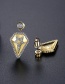 Fashion 18k Gold-plated Copper Geometric Diamond Earrings