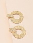 Fashion Golden Geometric Circle Alloy Hollow Earrings