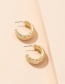 Fashion Golden Geometric C-shaped Braided Pattern Alloy Earrings