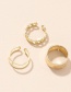 Fashion Golden Suit Geometric Shape Alloy Open Ring Set