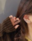 Fashion Silver Asymmetric Question Mark Letter Ear Clip With Diamonds