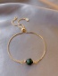 Fashion Bracelet Green Multi-layered Bracelet With Gems And Geometric Crystals