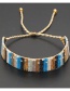 Fashion Color Mixing Rice Beads Hand-woven Striped Beaded Bracelet