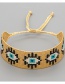 Fashion Golden Hand-woven Rice Beads Beaded Eye Bracelet