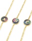 Fashion Gold-plated Abalone Shell Z Round Abalone Shell Letters Gold-plated Titanium Steel Bracelet