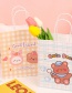 Fashion Milk Tea Bear Printed Animal Large Portable Paper Gift Bag