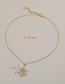 Fashion Golden Copper Inlaid Zircon Round Snake Necklace