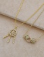 Fashion Golden Copper Inlaid Zircon Panther Head Necklace