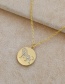Fashion Golden Copper Inlaid Zircon Crescent Necklace