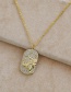 Fashion Golden Copper Inlaid Zircon Heart Snake Necklace