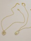 Fashion Golden Copper Inlaid Zircon Bull Head Necklace