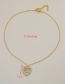 Fashion Golden Copper Inlaid Zircon Heart Snake Necklace