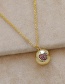 Fashion Red Copper Inlaid Zircon Heart Lock Necklace