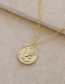 Fashion Golden Copper Sun Zodiac Necklace