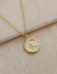 Fashion Golden Bronze Letter Portrait Necklace