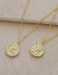 Fashion Golden Copper Sun Zodiac Necklace