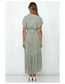Fashion Printing V-neck Short Sleeve Printed Dress