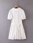 Fashion White Doll Collar Lace Stitching Loose Dress
